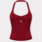Core Luxe Long Top - Bordeaux Red