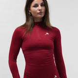 Core Luxe Seamless 1/4 Zip up vest - Bordeaux