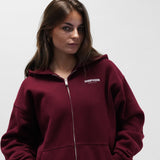 ESSENTIAL ZIP HOODIE |  BORDEAUX