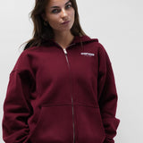 ESSENTIAL ZIP HOODIE |  BORDEAUX
