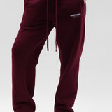 ESSENTIAL STRAIGHT LEG JOGGER - BORDEAUX