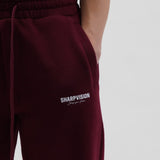 ESSENTIAL STRAIGHT LEG JOGGER - BORDEAUX