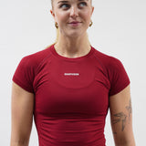 Core Luxe T-Shirt - Bordeaux Red