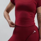 Core Luxe T-Shirt - Bordeaux Red