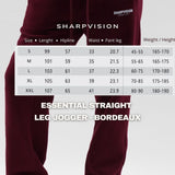 ESSENTIAL STRAIGHT LEG JOGGER - BORDEAUX