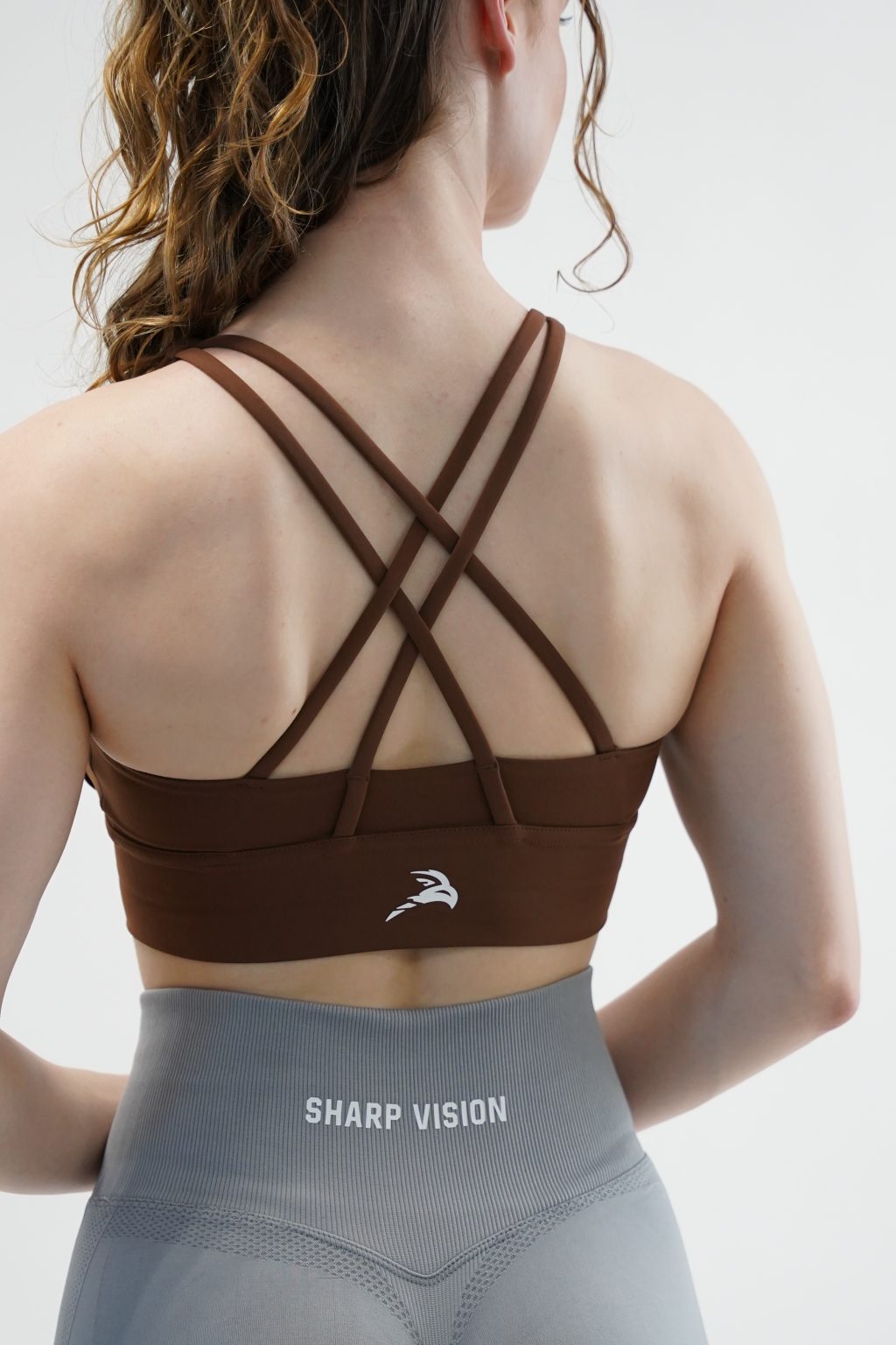 Crossover Sports Bra - Brown