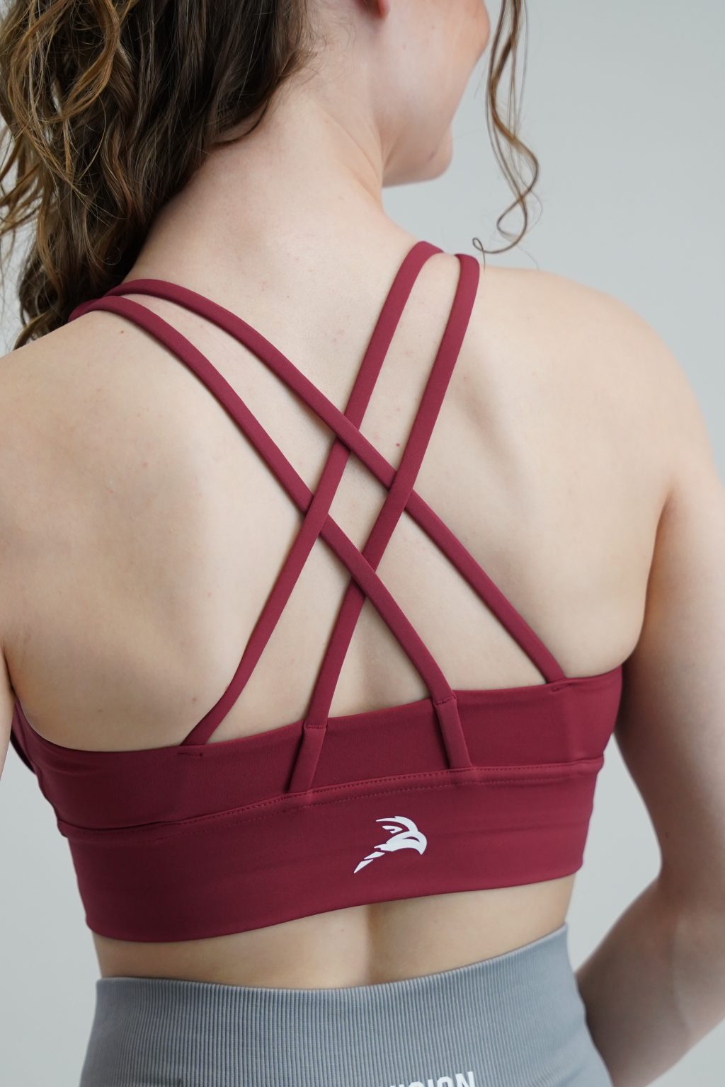 Crossover Sports Bra - Red Velvet