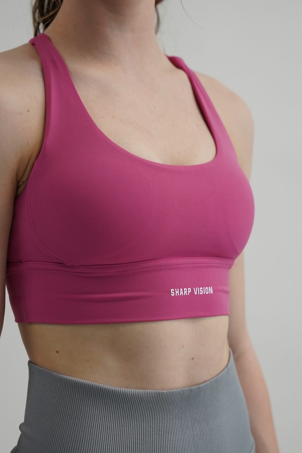 Crossover Sports Bra - Hot Pink - Image 7