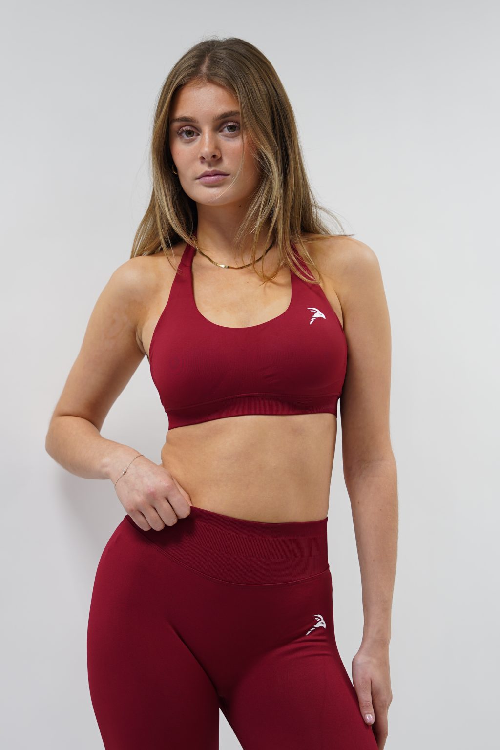 Core Luxe Sports Bra - Bordeaux - Image 5