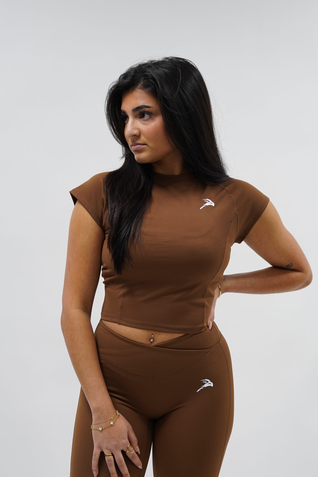 Sculpt Croptop - Brown - Image 4