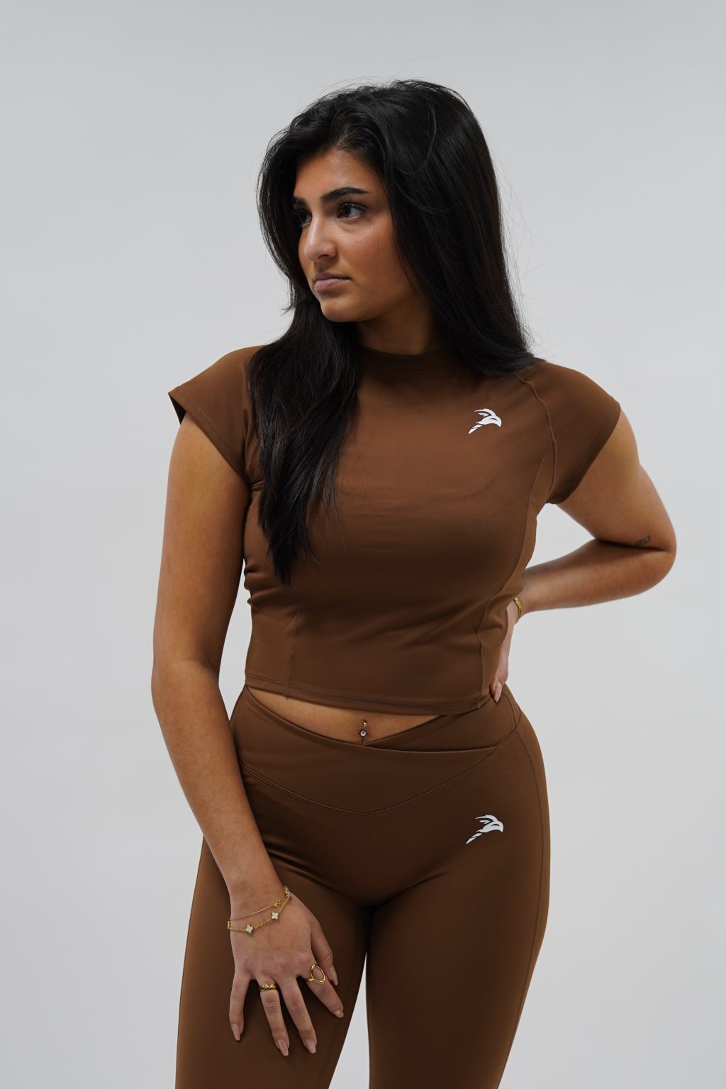 Sculpt Flared Leggings - Brown - Image 4