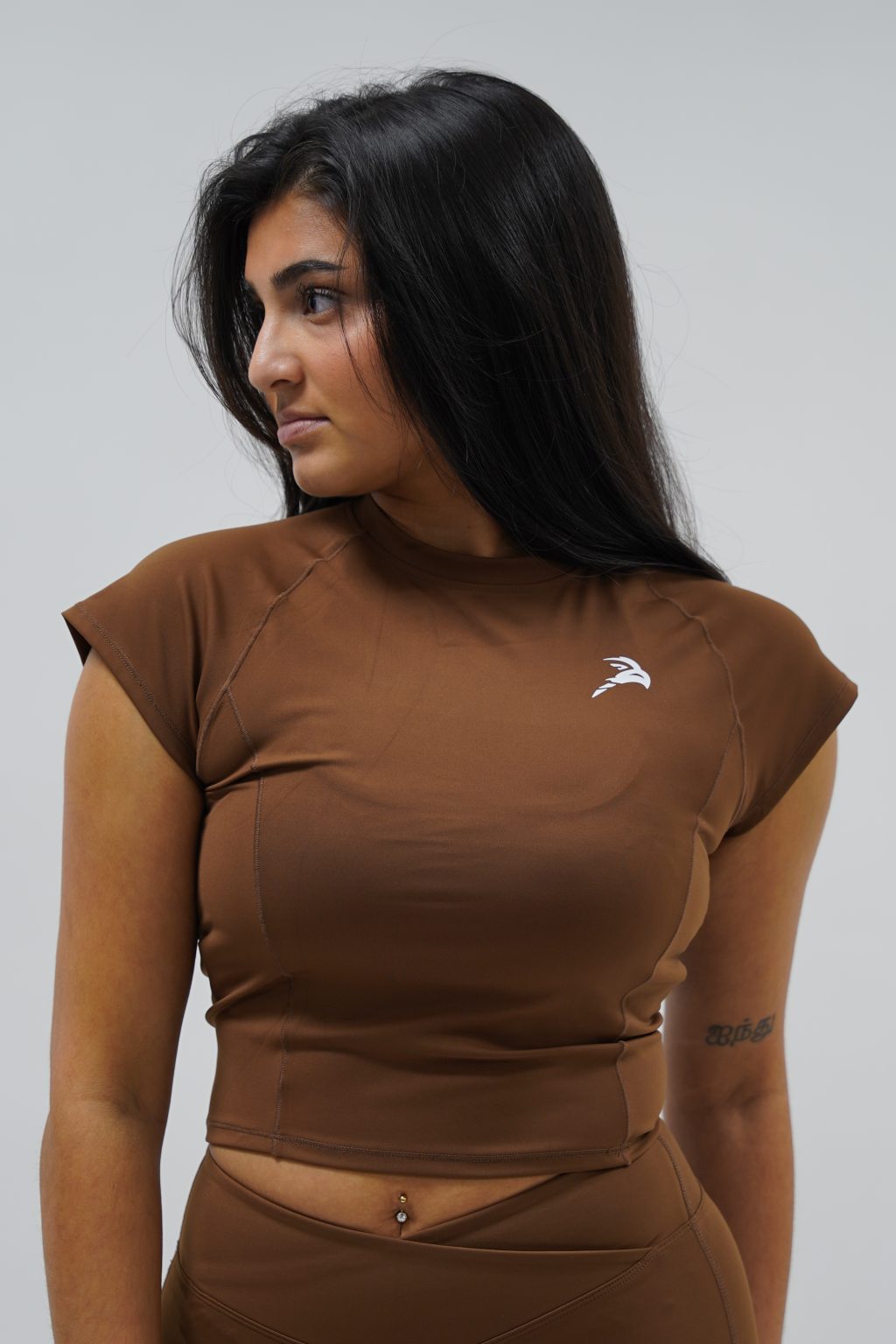 Sculpt Croptop - Brown