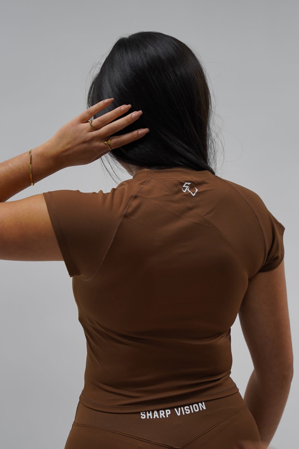 Sculpt Croptop - Brown - Image 2