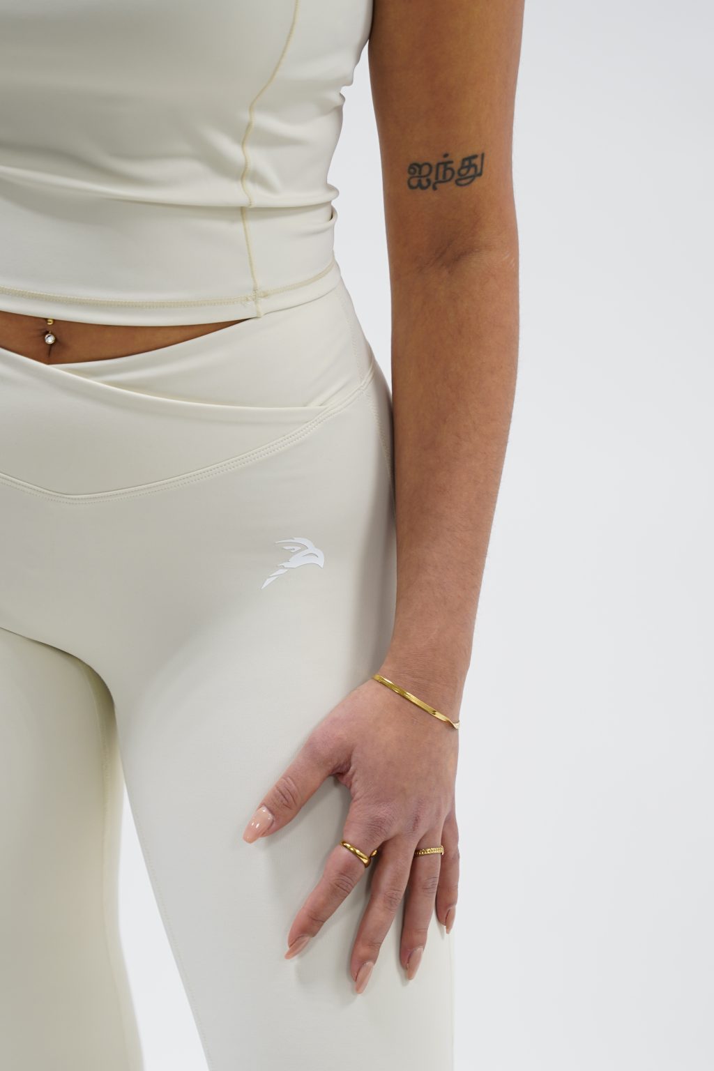 Sculpt Flared Leggings - Cream - Image 5